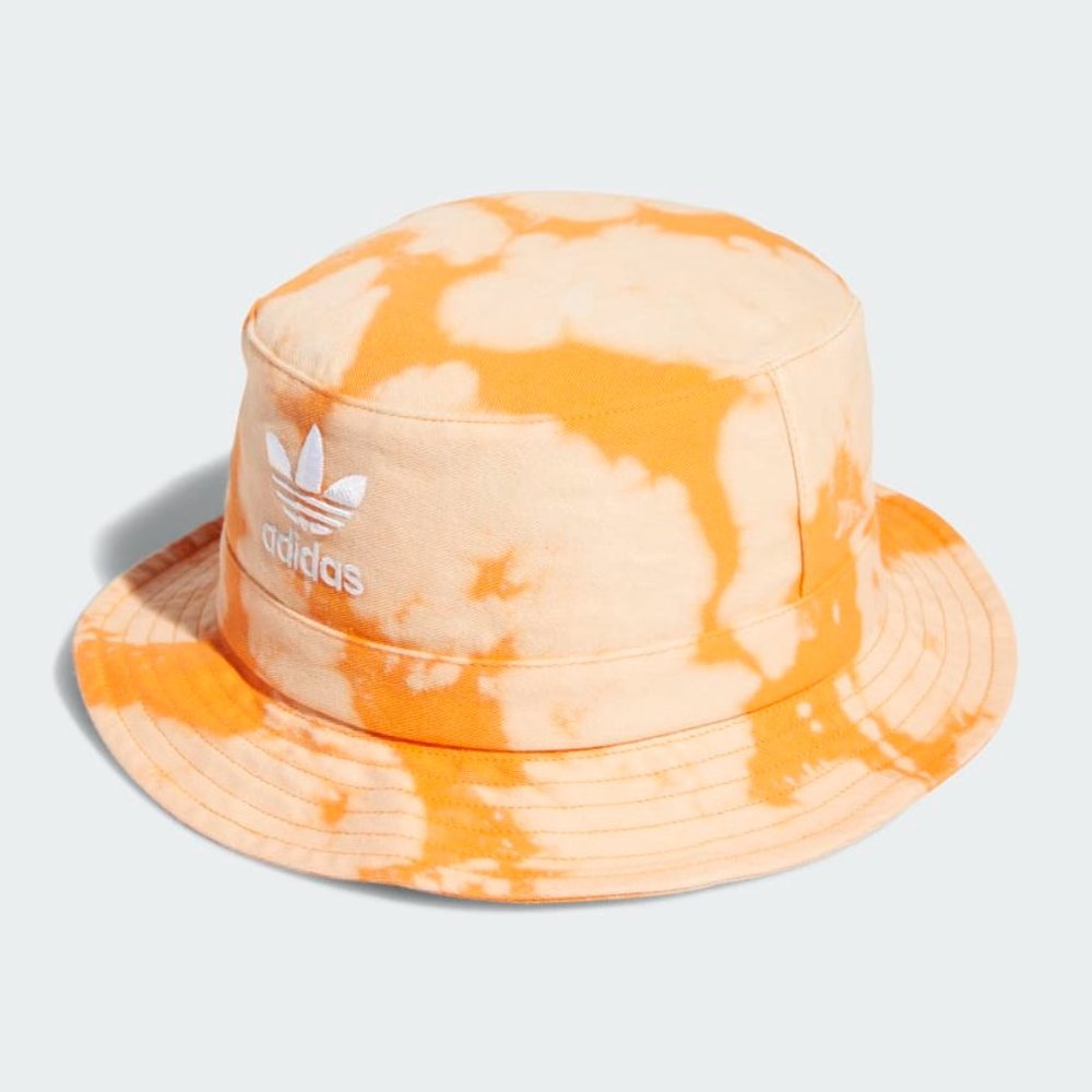 Adidas Originals Trefoil Reverse Tie Dye Bucket Hat Cap Orange EY5563 OSFM - New - Picture 3 of 7